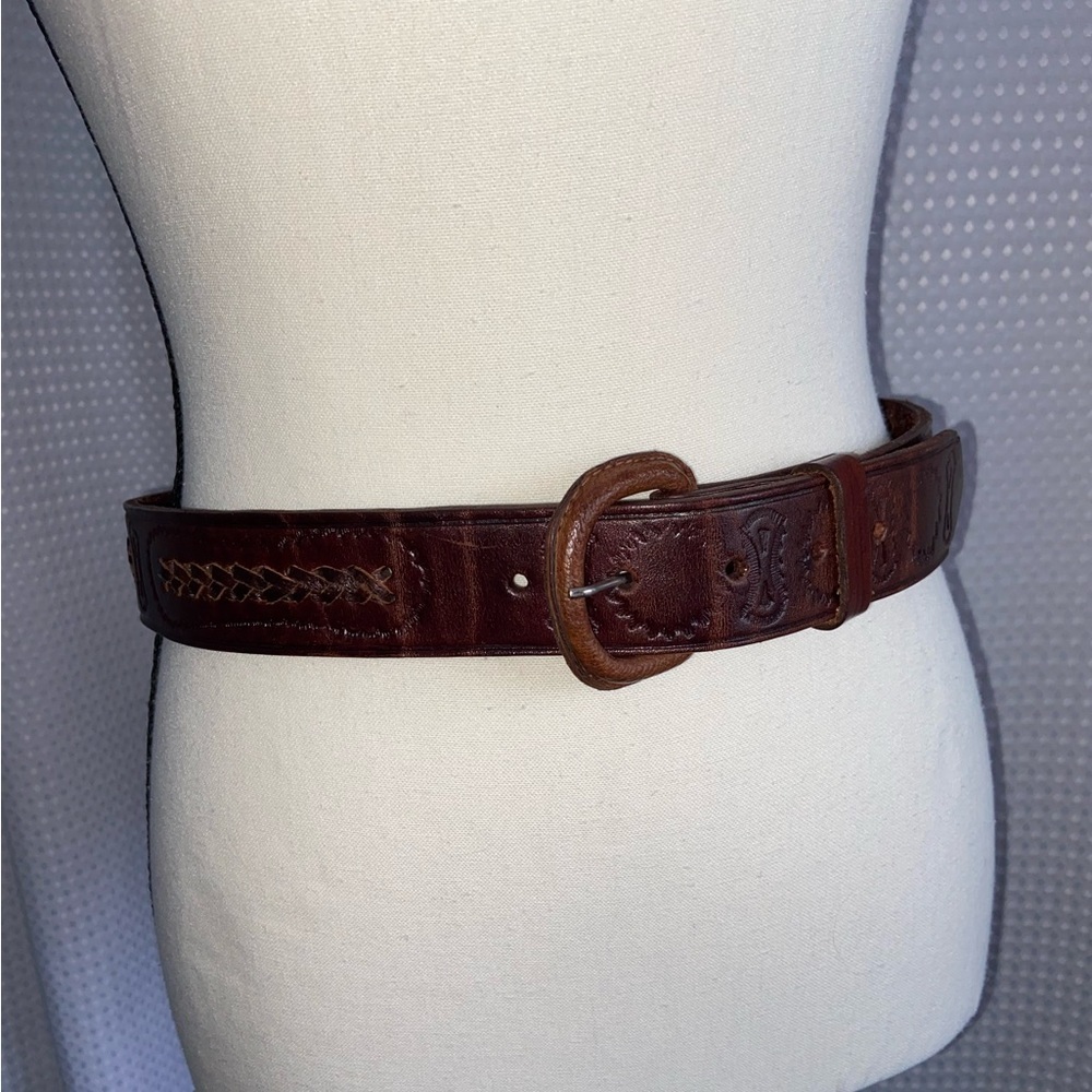 Women’s Cintos Marquez made in Mexico 100% genuine leather brown Belt size‎ 32